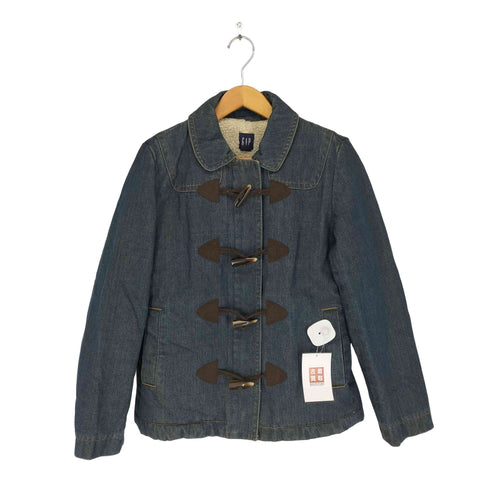 ギャップ Gap 00s OLD 裏地ボアフロントトグルボタンデニムジャケット レディース S