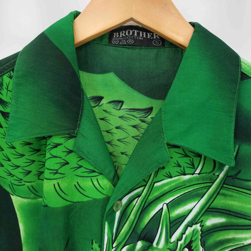 BROTHER ドラゴンプリントシャツ メンズ S