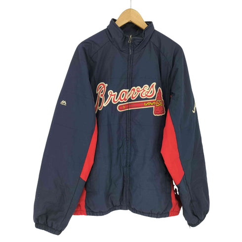 マジェスティック MAJESTIC ベースボールチーム 裏起毛 ナイロン ジップアップジャケット メンズ import:L