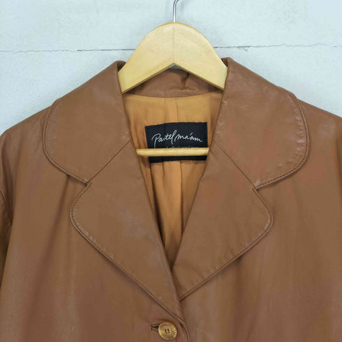 Pastel Ma'am cow leather カウレザー3Bテーラードジャケット レディース