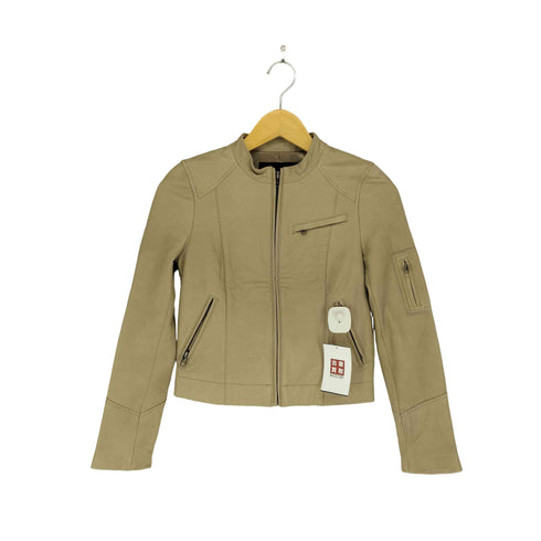 アンタイトル UNTITLED lamb leather ラムレザーシングルライダースジャケット レディース