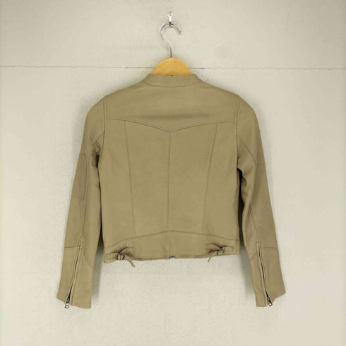 アンタイトル UNTITLED lamb leather ラムレザーシングルライダースジャケット レディース