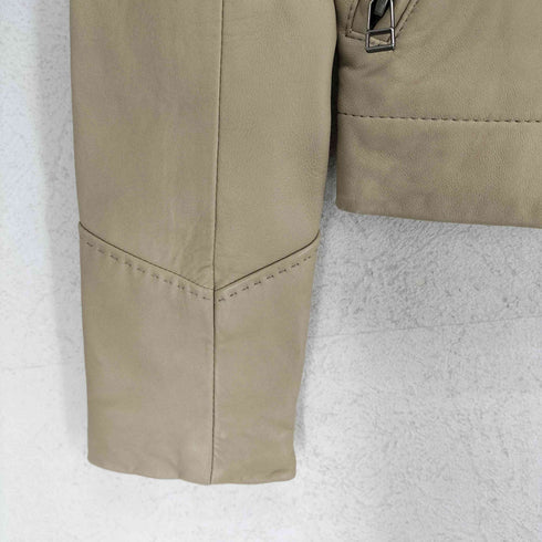 アンタイトル UNTITLED lamb leather ラムレザーシングルライダースジャケット レディース