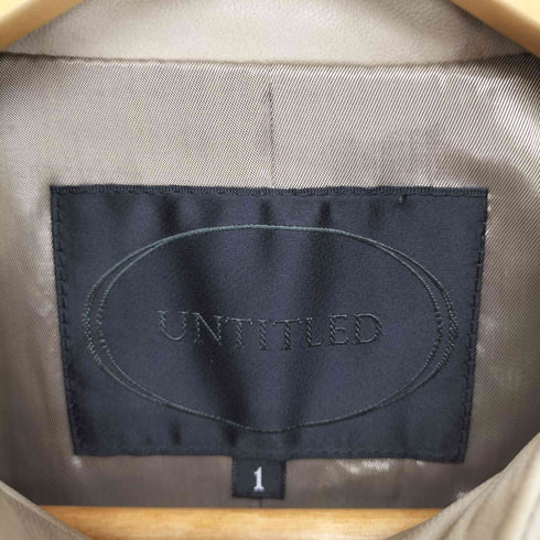 アンタイトル UNTITLED lamb leather ラムレザーシングルライダースジャケット レディース