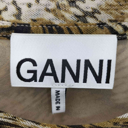 ガニー Ganni ドレープ柄 デザインワンピース レディース JPN:36