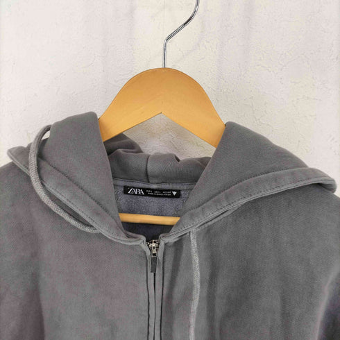 ザラ ZARA オーバーサイズジップパーカー レディース import:L