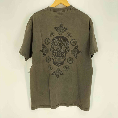 ステューシー Stussy 00S メキシコ製 スカルプリント クルーネック S/S Tシャツ メンズ import:L