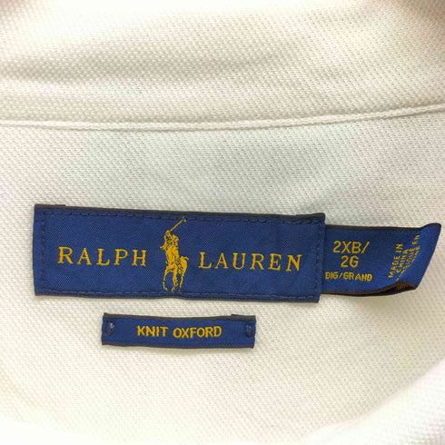 ラルフローレン RALPH LAUREN KNIT OXFORD ポニー刺繍 ニット オックスフォード L/S ボタンダウン シャツ メンズ 2XB