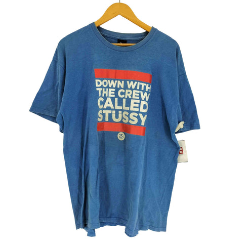ステューシー Stussy メキシコ製 DOWN WITH THE CREW プリント クルーネック S/S Tシャツ メンズ import:XL