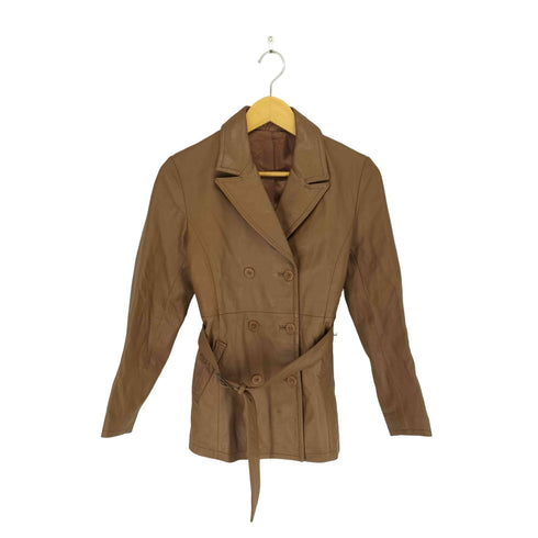ru lamb leather ラムレザーショートピーコート レディース 3