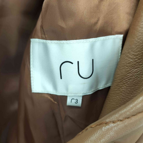ru lamb leather ラムレザーショートピーコート レディース 3