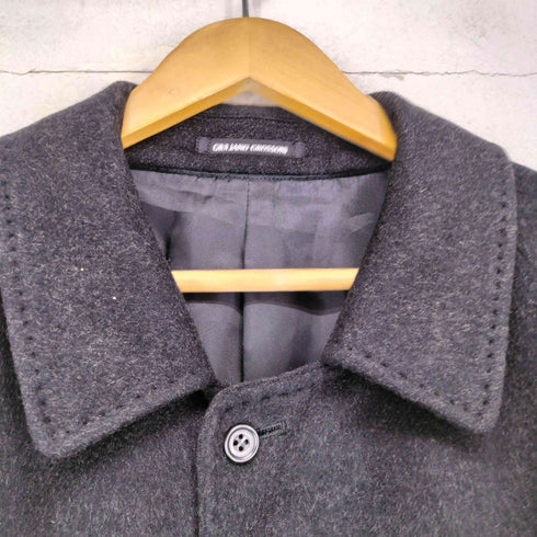 GIULIANO GROSSONI pure cashmere カシミヤ100 比翼ステンカラーコート メンズ 96A5