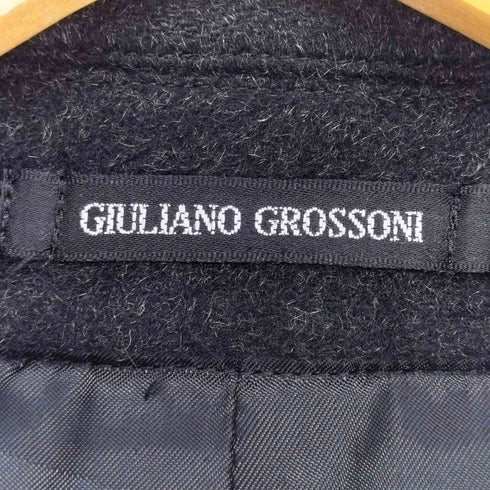 GIULIANO GROSSONI pure cashmere カシミヤ100 比翼ステンカラーコート メンズ 96A5