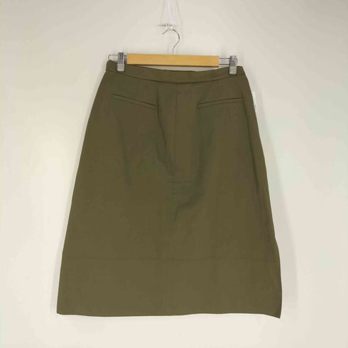 ジルサンダーネイビー JIL SANDER NAVY フロントプリーツ 玉虫 台形 スカート レディース 40