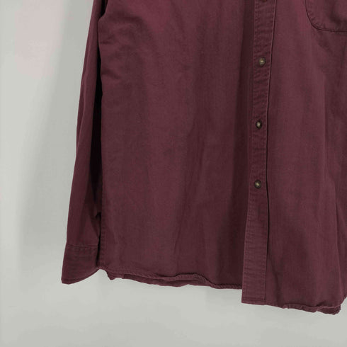 ジョンアッシュフォード JOHN ASHFORD 90-00S ヘリンボーン ツイル L/S ボタンダウン シャツ メンズ import:L