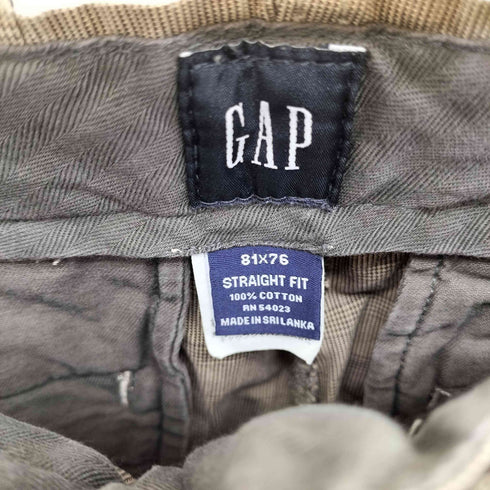 ギャップ Gap 00S STRAIGHT FIT チェック ジップフライ ストレート パンツ メンズ 81×76