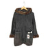 neuf cent neuf lamb leather rex rabbit fur ラムレザーレッキスファーコート レディース 40