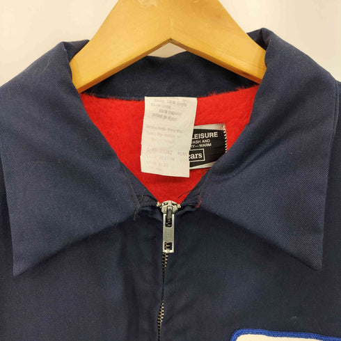 シアーズ Sears 70s WORKN LEISURE 企業ロゴ刺繍 裏地フリース ブルゾン メンズ import:M