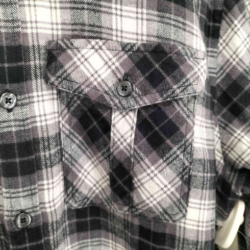 バーバリーブラックレーベル BURBERRY BLACK LABEL 裾ホース刺繍チェック柄レギュラーシャツ メンズ 3