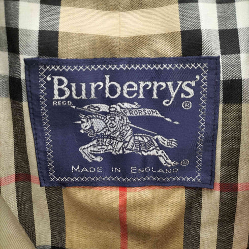 バーバリーズ BURBERRYS 80-90S 英国製 裏地ノバチェック バルマカーン ステンカラーコート レディース