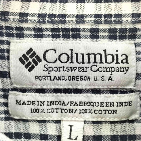 コロンビア Columbia S/S チェックシャツ メンズ JPN:L