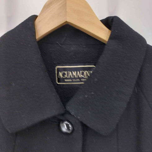 カシミヤ混 ウール ロングステンカラーコート レディース 9AR