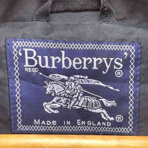 バーバリーズ BURBERRYS 英国製 両面 ロゴ 刺繍 ナイロン ジップアップ ブルゾン メンズ