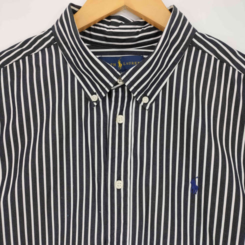 ラルフローレン RALPH LAUREN 現行タグ ポニー刺繍 ストライプ ボタンダウンシャツ メンズ import:XL