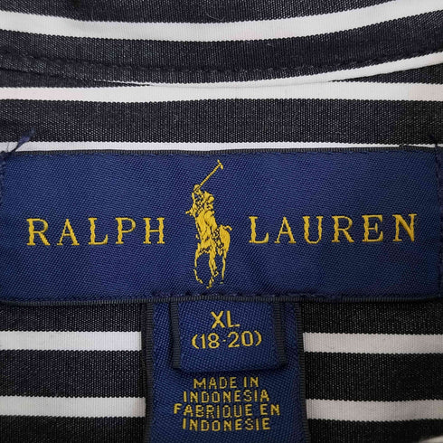 ラルフローレン RALPH LAUREN 現行タグ ポニー刺繍 ストライプ ボタンダウンシャツ メンズ import:XL