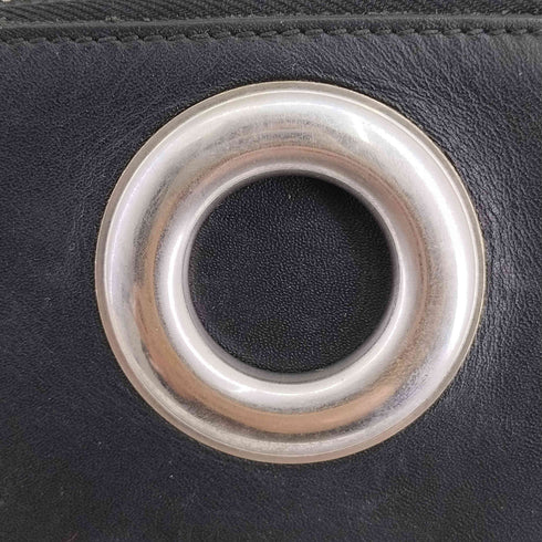 コムデギャルソン COMME des GARCONS SILVER EYELET WALLET L字ジップ メンズ