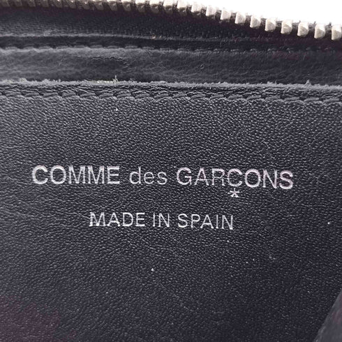 コムデギャルソン COMME des GARCONS SILVER EYELET WALLET L字ジップ メンズ