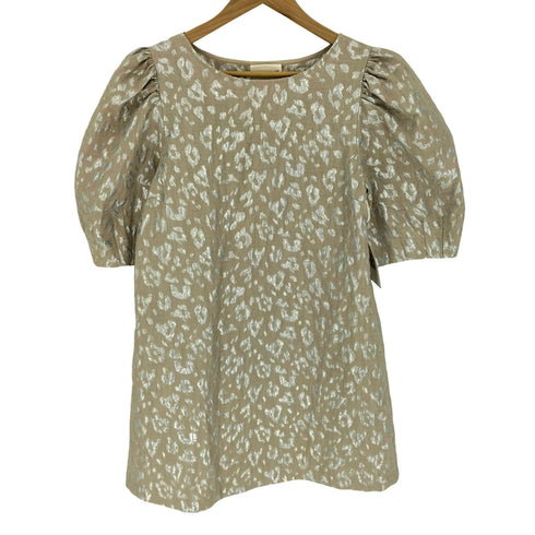 SEMICOUTURE 01 シルバーレオパード柄ワンピース レディース 44