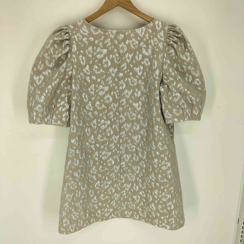 SEMICOUTURE 01 シルバーレオパード柄ワンピース レディース 44