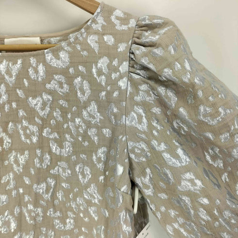 SEMICOUTURE 01 シルバーレオパード柄ワンピース レディース 44