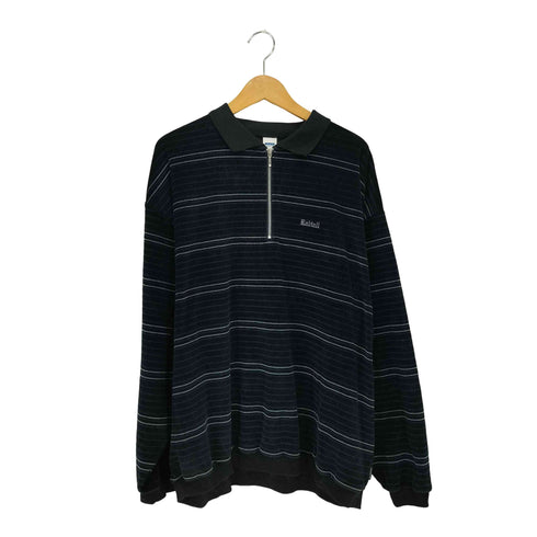 ラディアル RADIALL ハーフジップ ベロアポロシャツ メンズ L