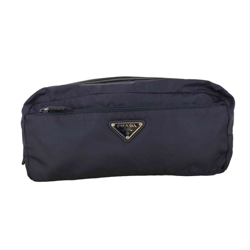 プラダ PRADA Re-Nylon xサフィアーノレザー トラベルポーチ レディース