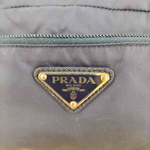 プラダ PRADA Re-Nylon xサフィアーノレザー トラベルポーチ レディース