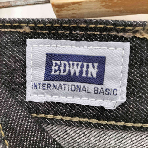 エドウィン EDWIN 405 インディゴ ストレート ブラックデニム パンツ メンズ 34