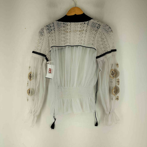 スナイデル snidel 刺繍入り レースブラウス レディース