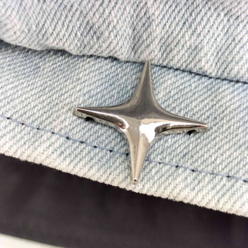 スタッズ加工 デニム ベレー帽 レディース