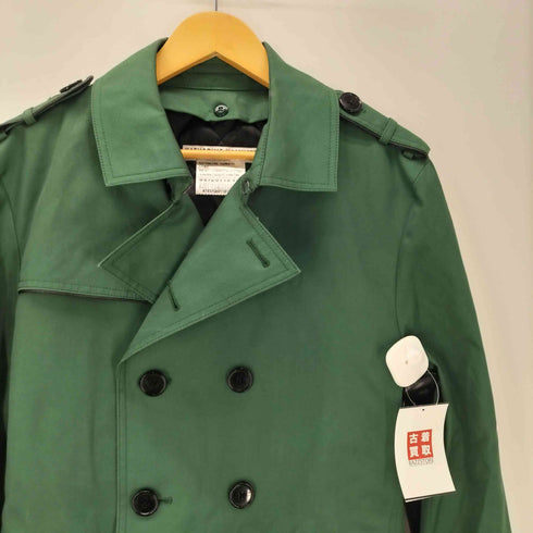 キャサリンハムネットロンドン KATHARINE HAMNETT LONDON 裏地キルティング ライナー付き ダブルブレスト バルマカーン ステンカラー トレンチ コート メンズ import:XL