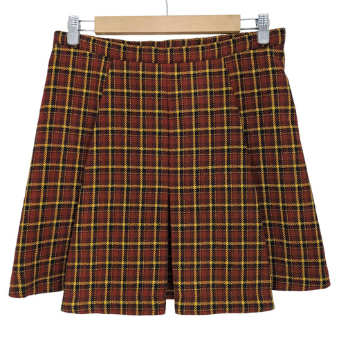 プランシー PLAN C タータンチェック ミディプリーツスカート Check Pleated Wool Skirt レディース 42