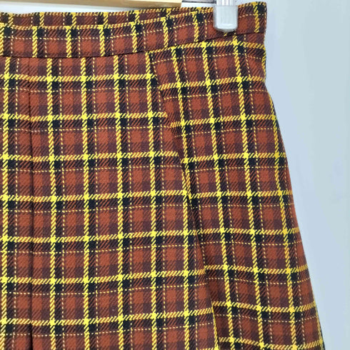 プランシー PLAN C タータンチェック ミディプリーツスカート Check Pleated Wool Skirt レディース 42