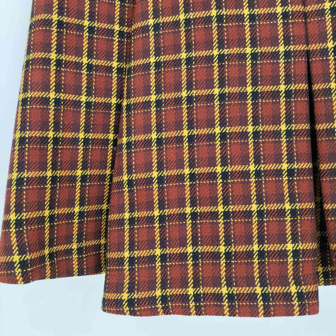 プランシー PLAN C タータンチェック ミディプリーツスカート Check Pleated Wool Skirt レディース 42