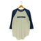 70S~80S TPLUS } USA製 フロッキープリント ラグラン ツートン カットソー メンズ import:XL