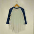 70S~80S TPLUS } USA製 フロッキープリント ラグラン ツートン カットソー メンズ import:XL