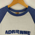70S~80S TPLUS } USA製 フロッキープリント ラグラン ツートン カットソー メンズ import:XL