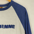 70S~80S TPLUS } USA製 フロッキープリント ラグラン ツートン カットソー メンズ import:XL