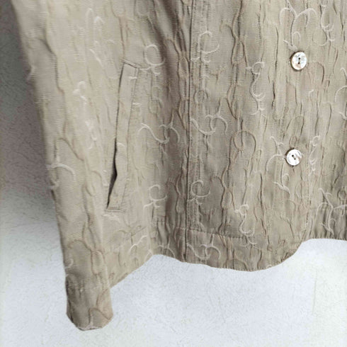 クラフトアンドバロー Croft&Barrow 総柄刺繍フラップポケットジャケット レディース JPN:XL