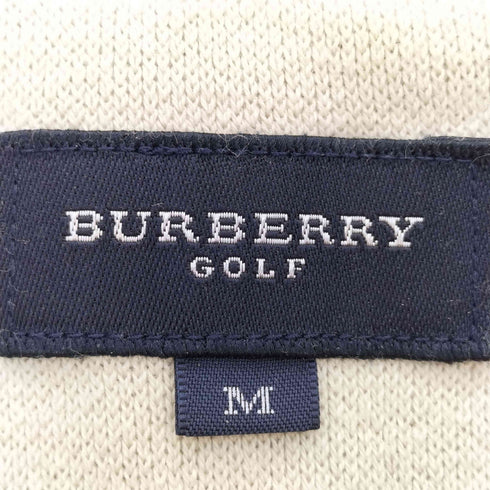 バーバリーゴルフ BURBERRY GOLF ロゴ刺繍 バイカラー 裏地メッシュ ハーフジップ ハイネック スウェット メンズ import:M